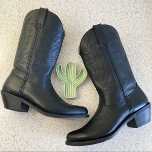 Durango Black Leather Western Boho Cowboy Boots